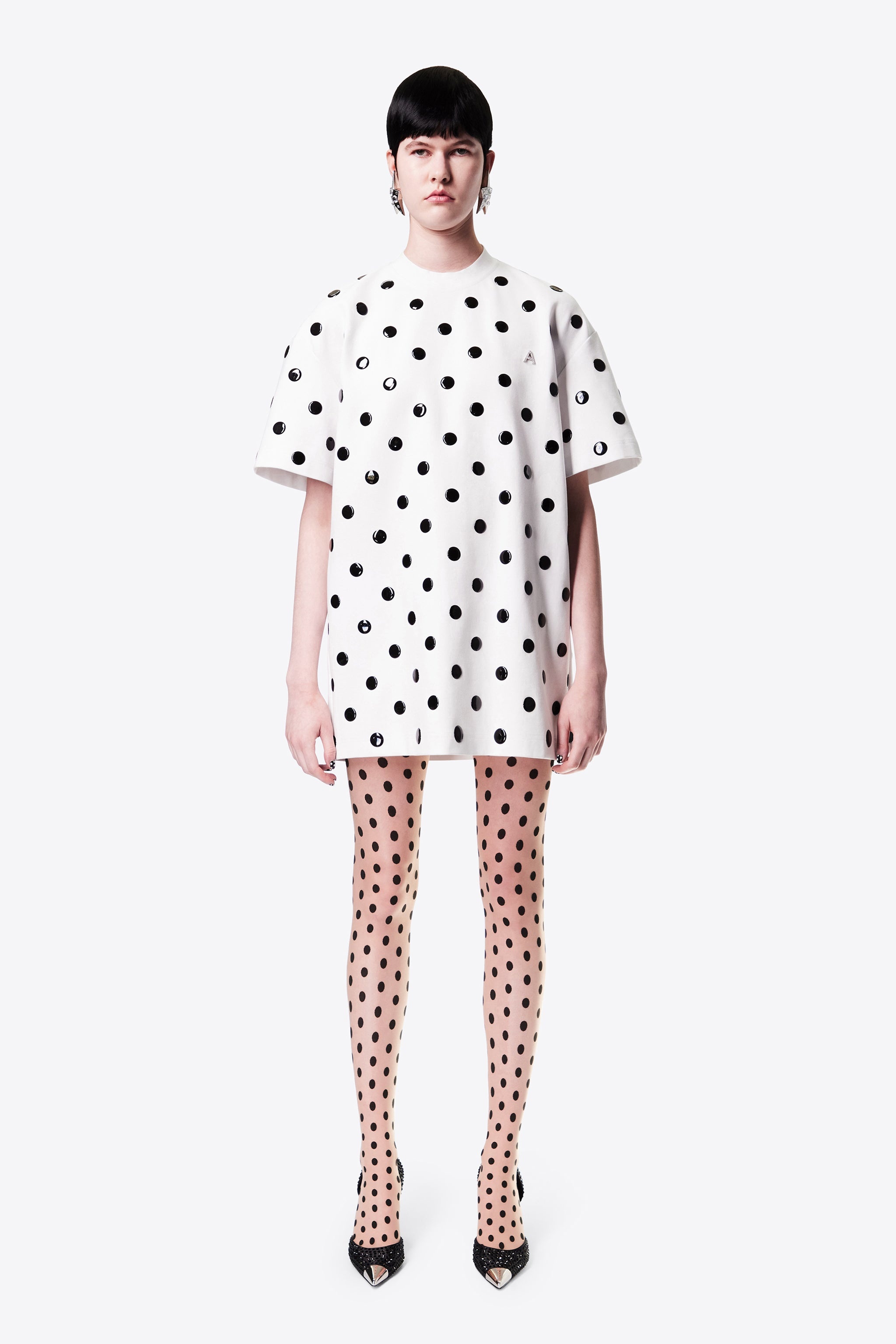 POLKA DOT T-SHIRT DRESS - 4