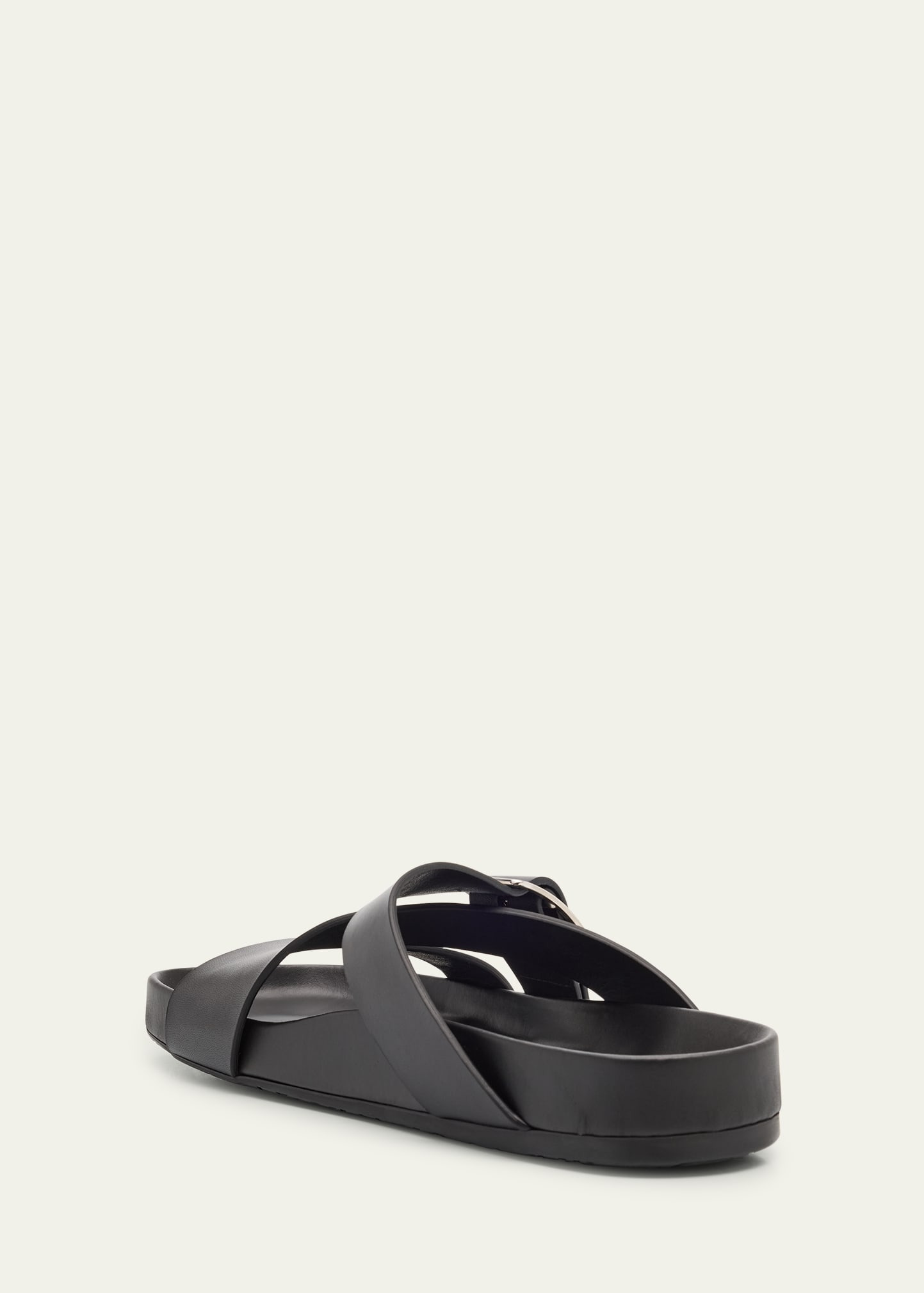 Men's Ease Calfskin Buckle Slide Sandals - 4