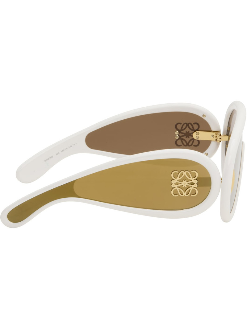 Loewe White & Gold Wave Mask Sunglasses outlook