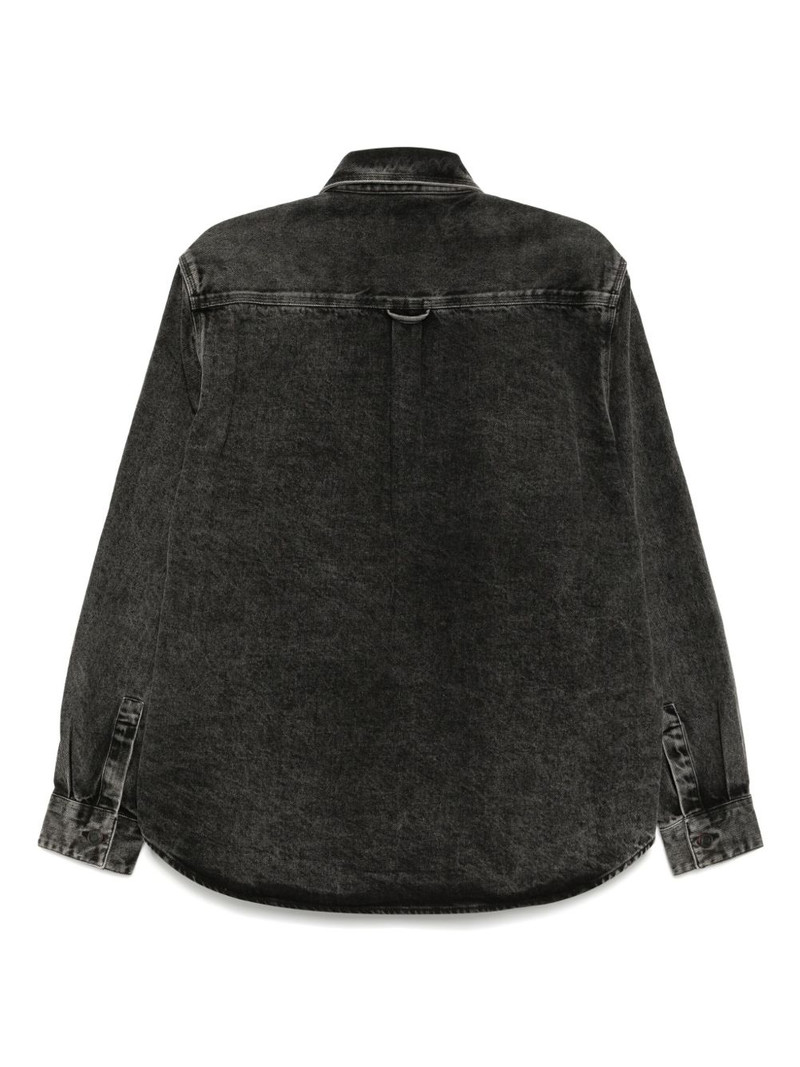 HUGO Patch Pockets Oversized Denim shirt outlook