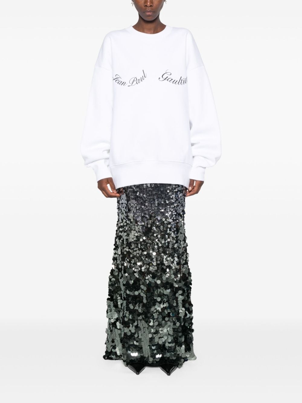logo-appliquÃ© cotton sweatshirt - 2