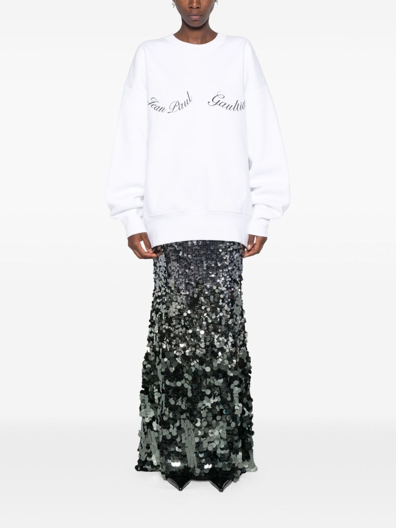 Jean Paul Gaultier logo-appliquÃ© cotton sweatshirt outlook