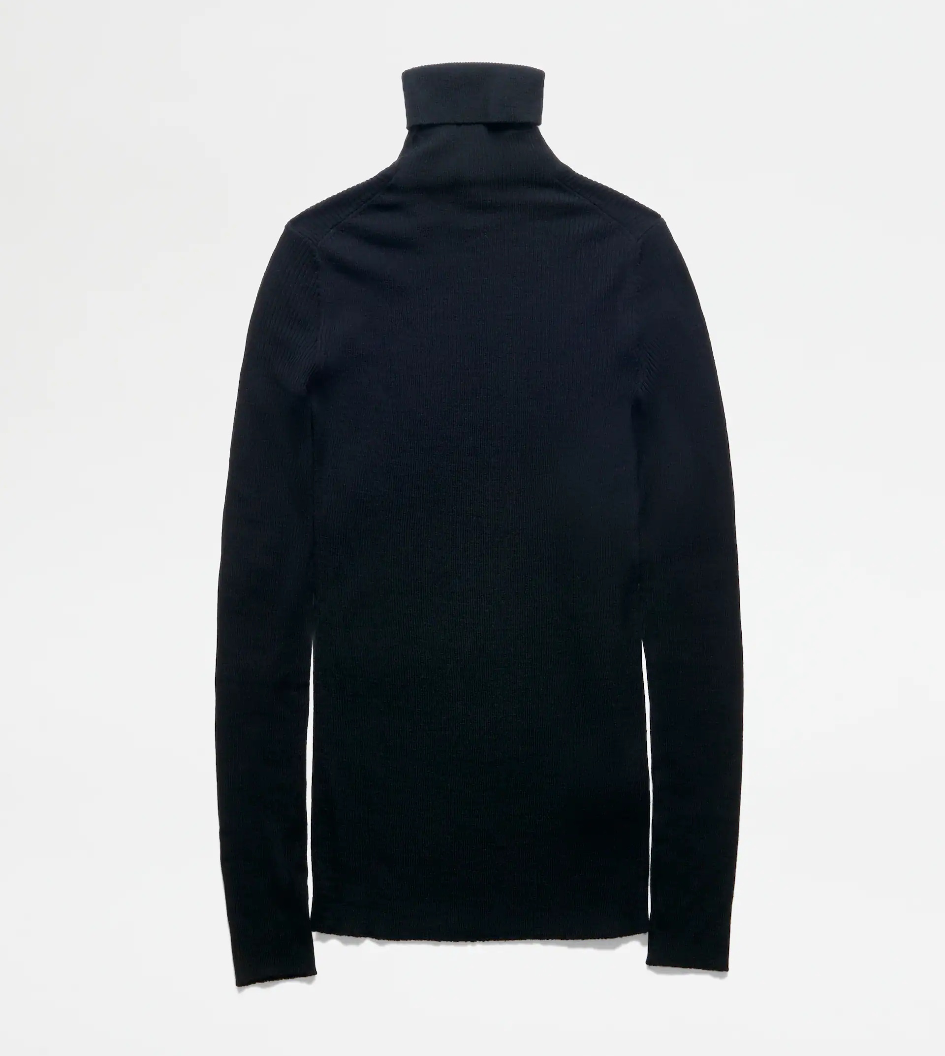 HIGH NECK JUMPER IN WOOL - BLACK - 4
