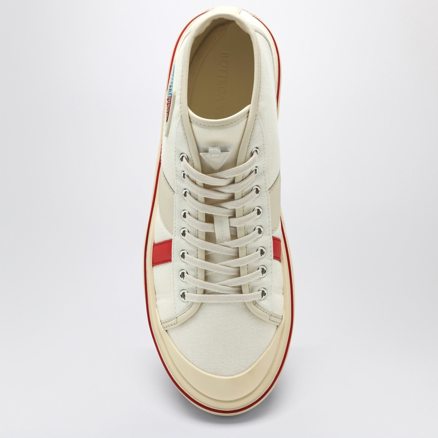 Bottega Veneta Men Eliot Sneakers In Ivory/Red - 3