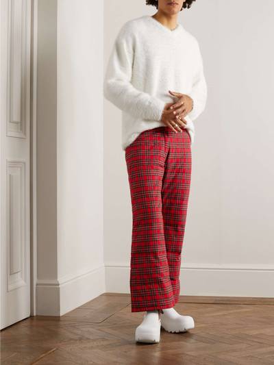 ERL Straight-Leg Checked Cotton-Twill Down Trousers outlook