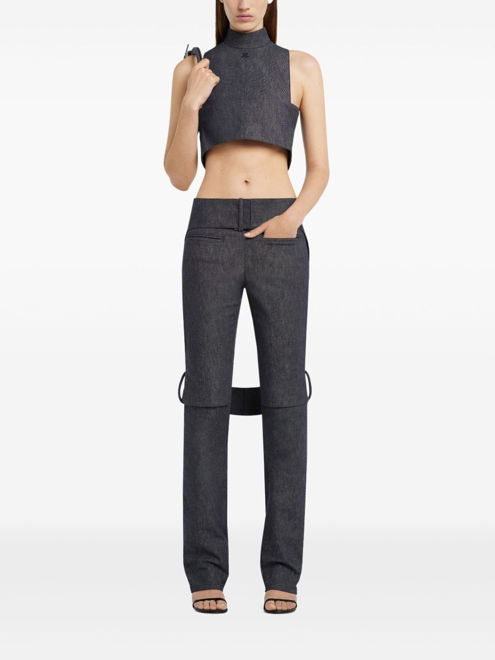 cut-out detailing trousers - 3