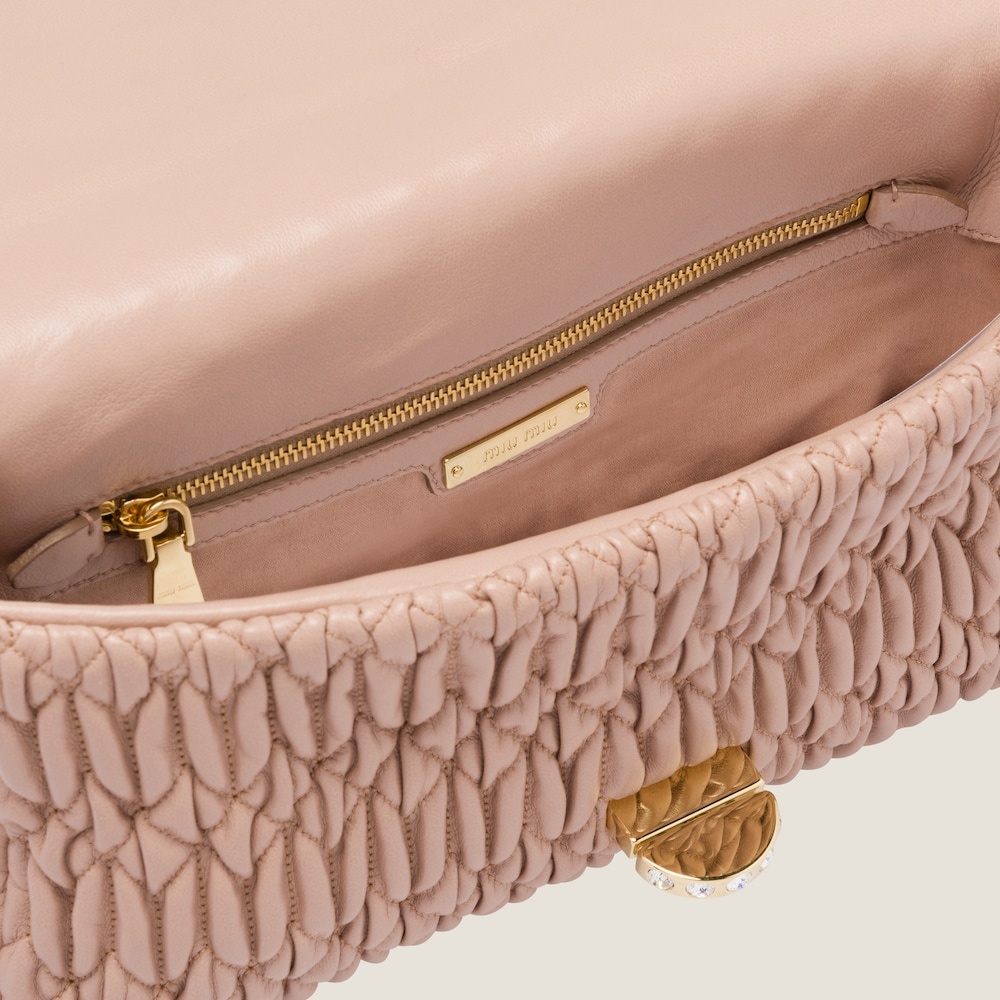 Miu Miu Iconic Crystal Cloqué Nappa leather bag - 3