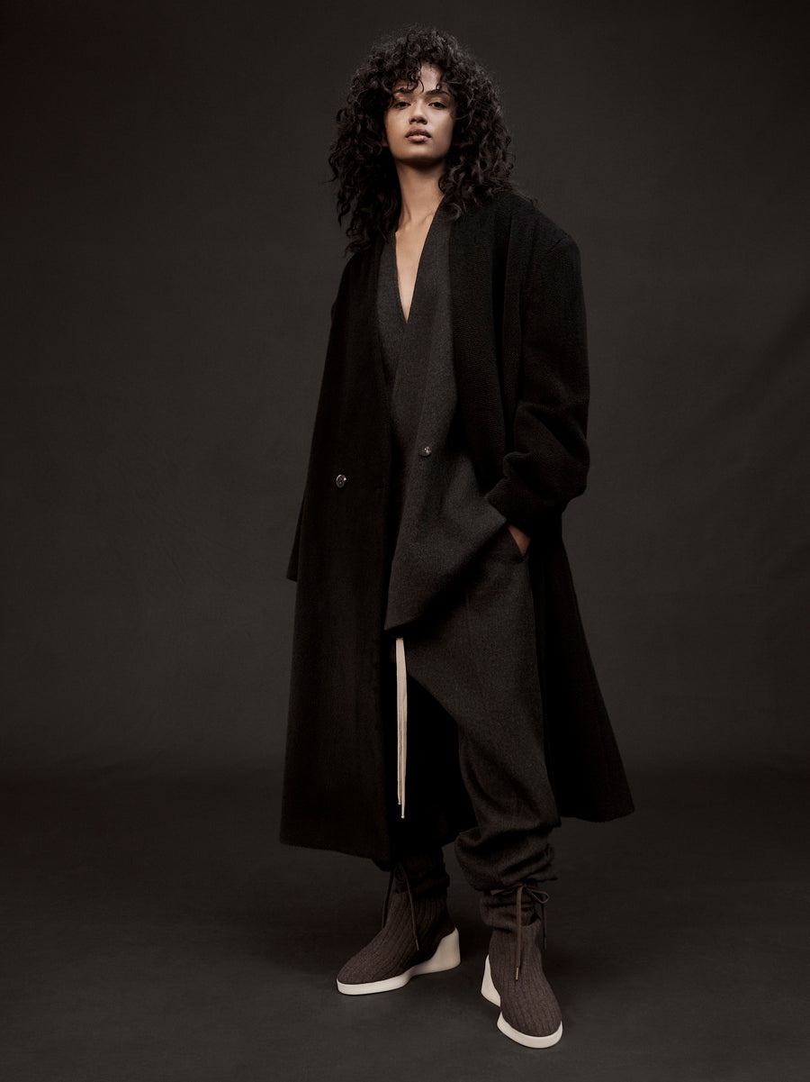 Wool Cashmere Relaxed Lapelless Blazer - 2