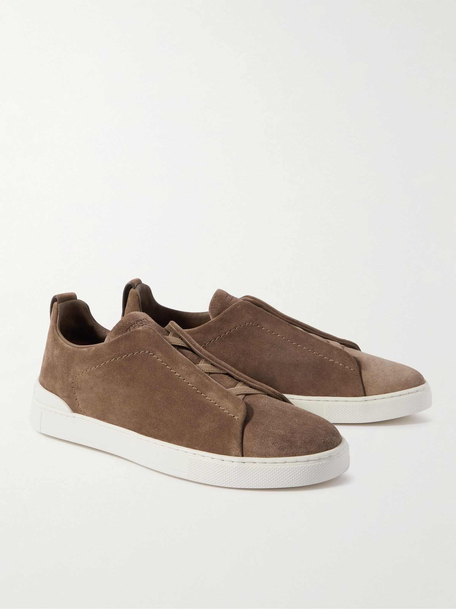 Triple Stitch™ Suede Slip-On Sneakers Brown - 4