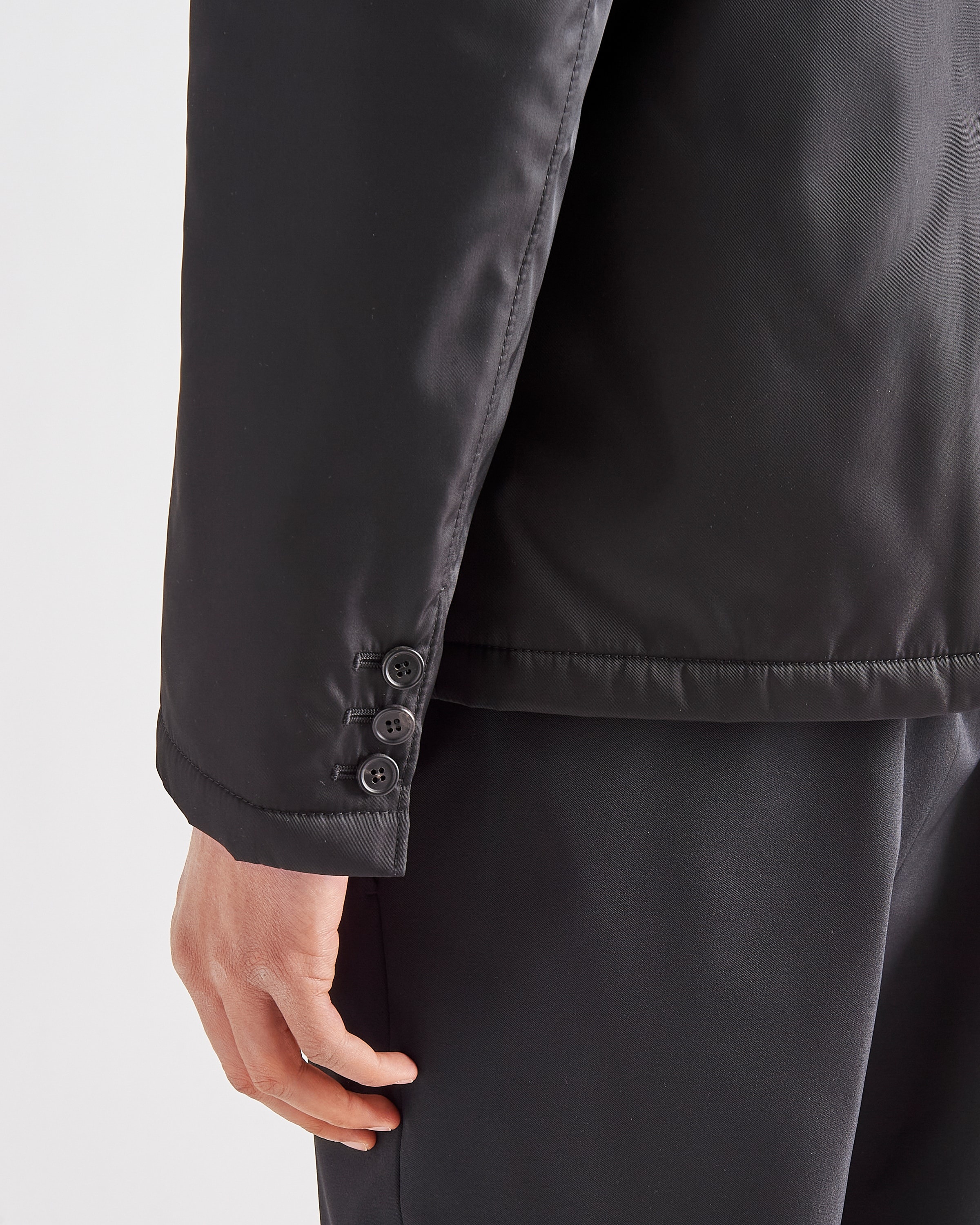 Single-breasted Re-Nylon jacket - 4