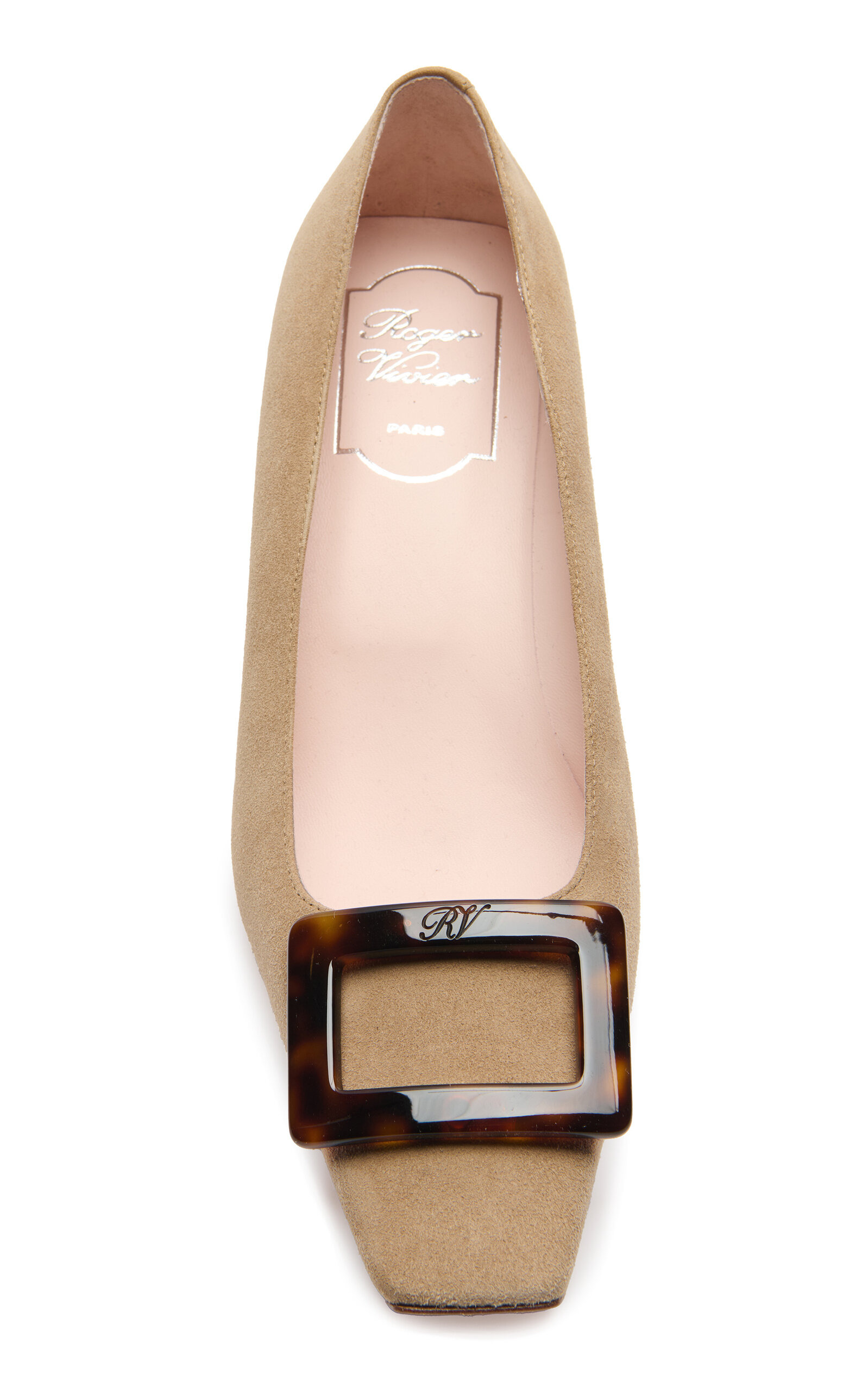 Belle Vivier Suede Pumps tan - 3