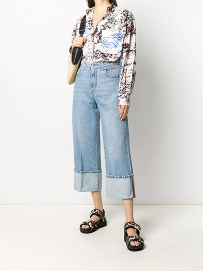 MSGM contrast panel shirt outlook