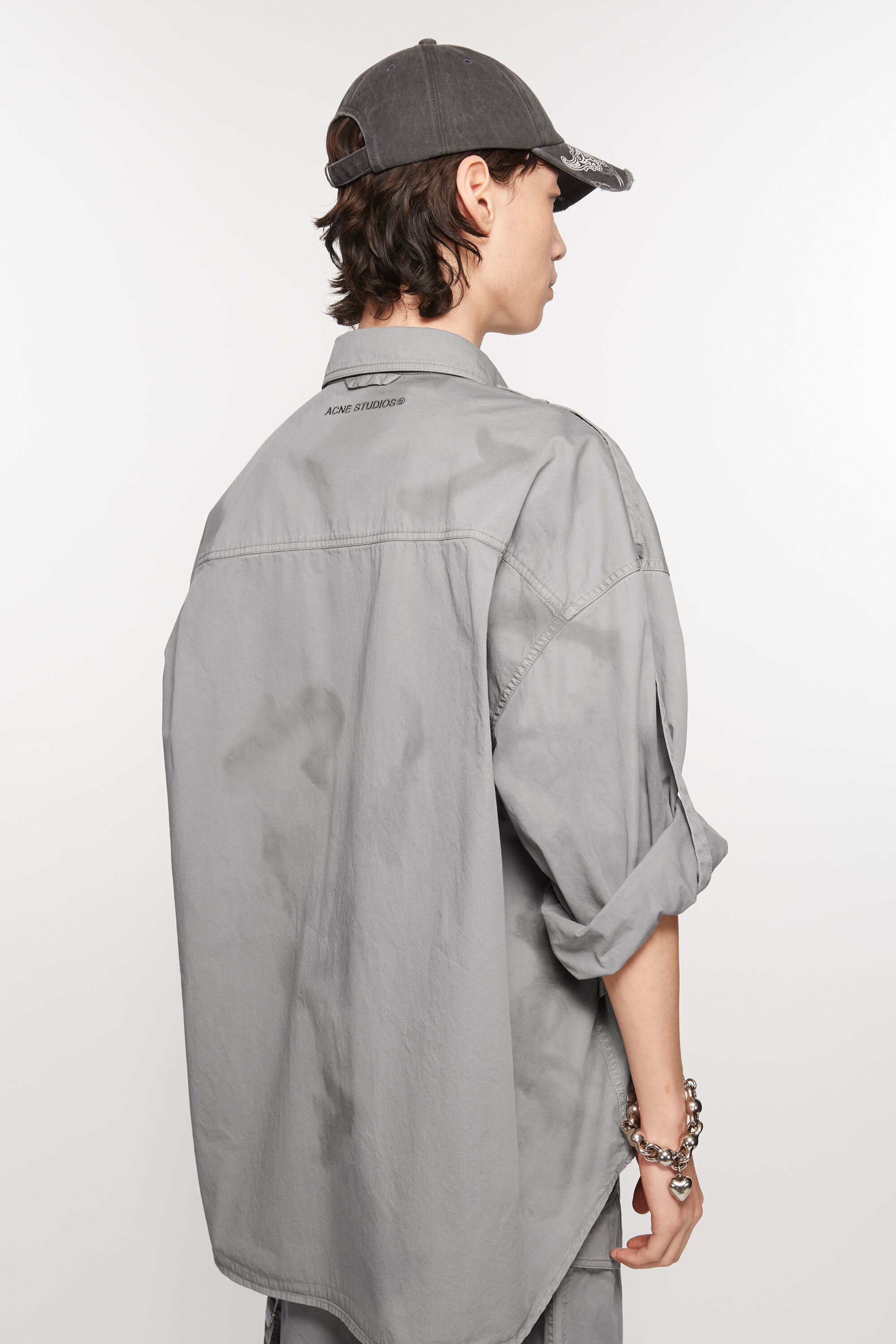Button-up shirt - Mid Grey - 3