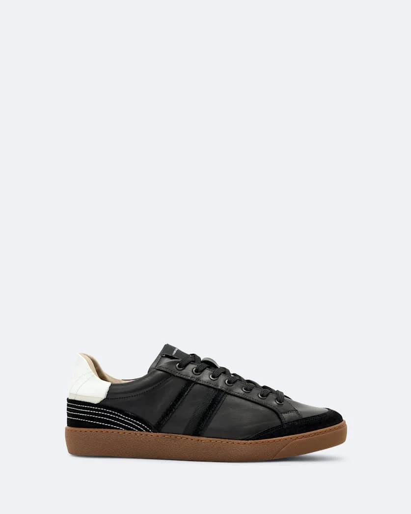 SHEER CONTRAST LEATHER SNEAKERS - 1
