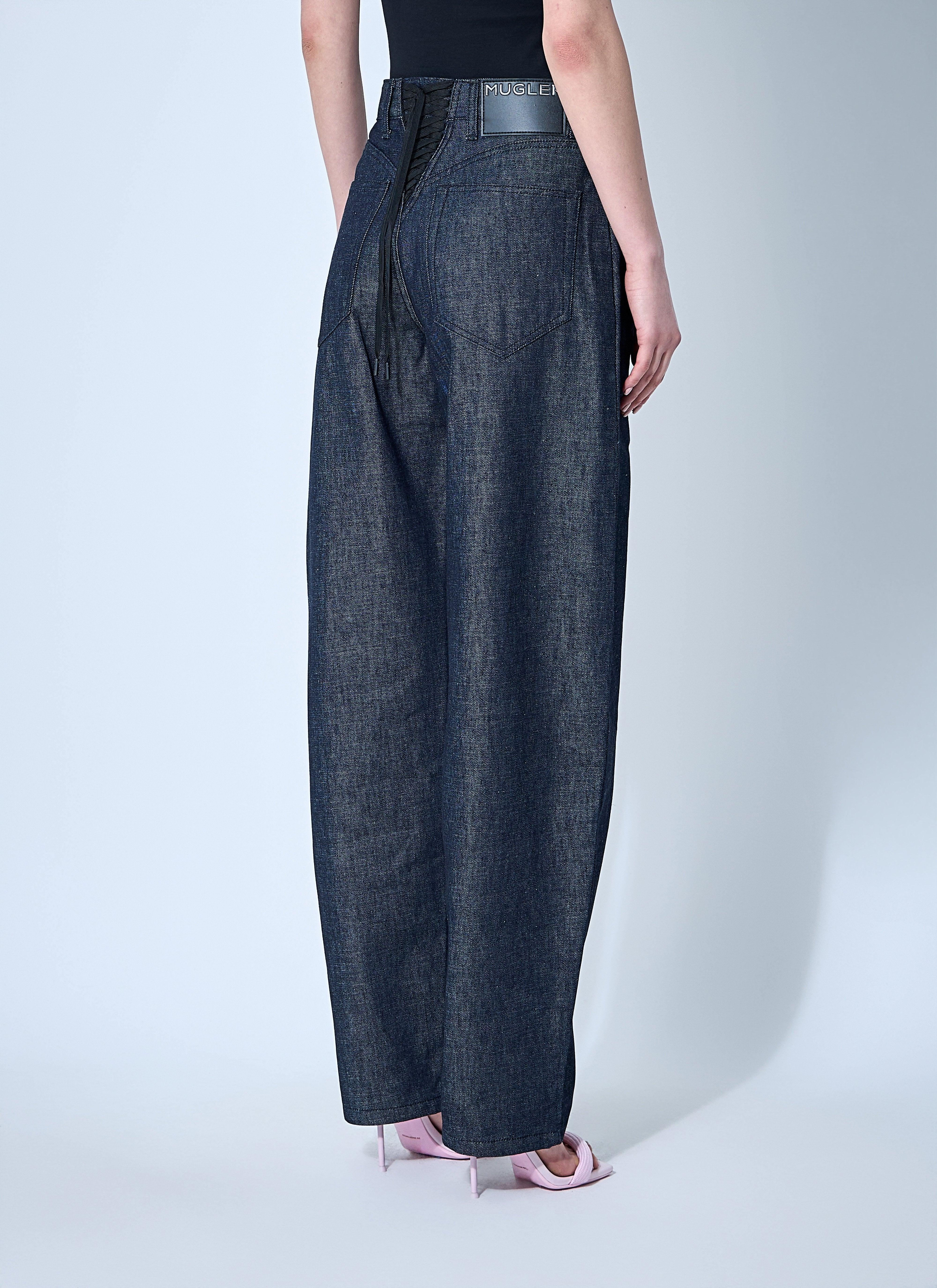 Mugler Women Ballon Denim Pants - 4