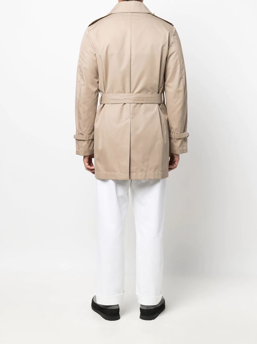 ST JOHN gabardine short trench coat - 4