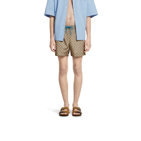 Printed technical poplin swim shorts - 3