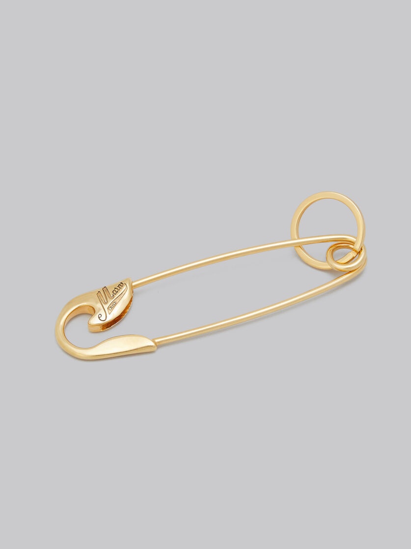 GOLD BROOCH KEYRING PENDANT - 3