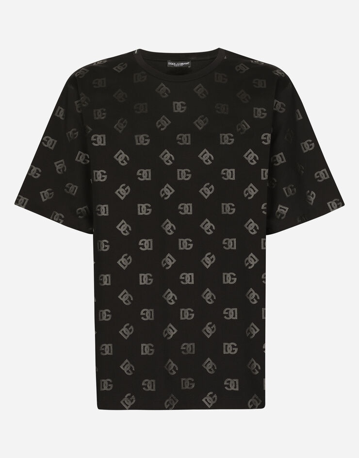 Round-neck T-shirt with DG Monogram print - 1