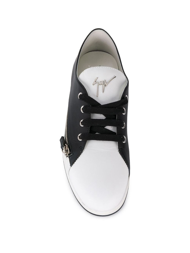 two-tone zipped sneakers 4