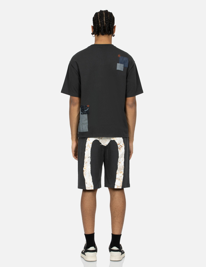 EVISU BRUSHSTROKE SEAGULL PRINT AND PATCHWORK RELAX FIT T-SHIRT outlook