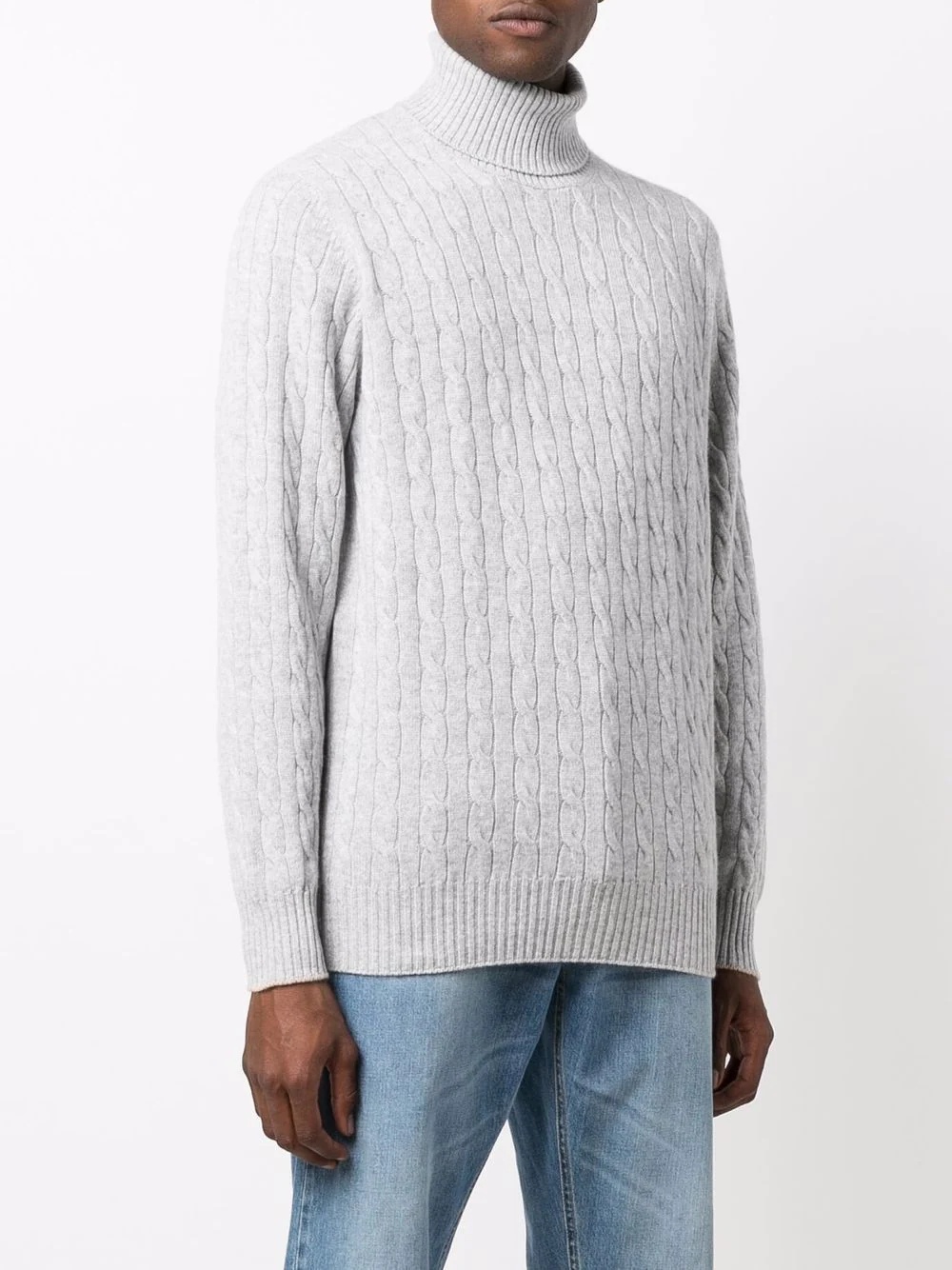 cable knit cashmere jumper - 3