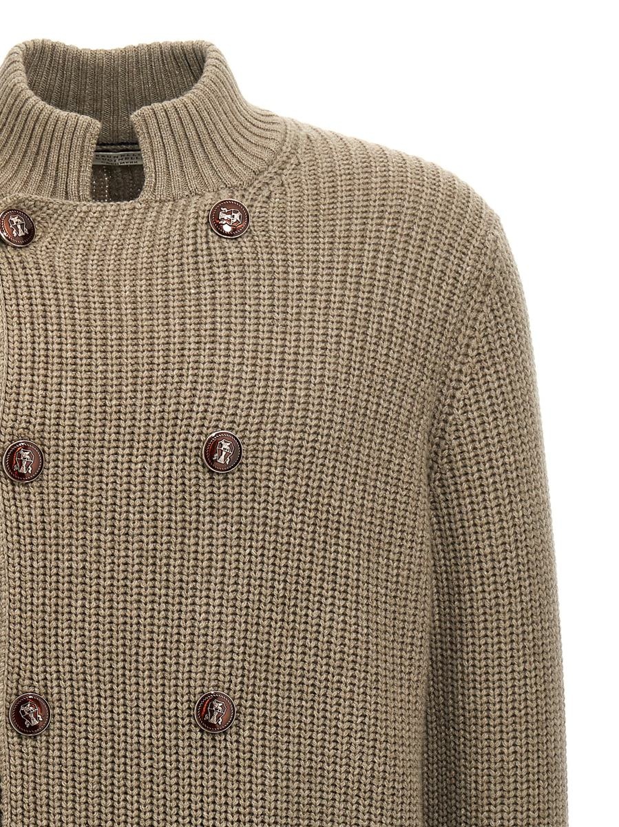 Brunello Cucinelli BRUNELLO CUCINELLI DOUBLE-BREASTED CARDIGAN - 3