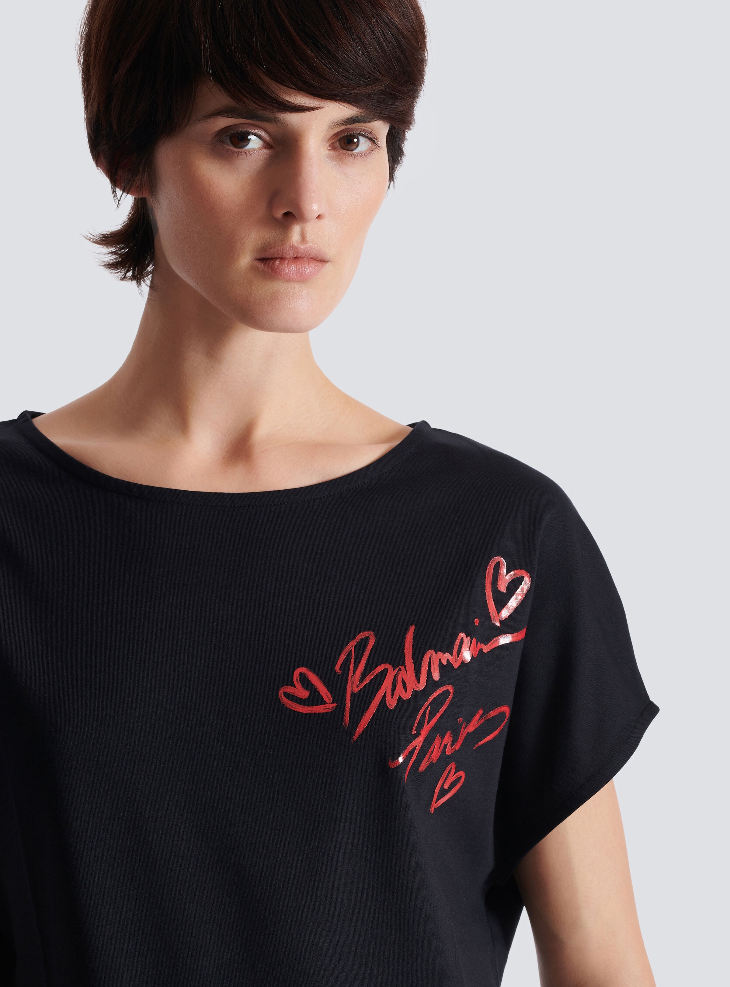 Short-sleeved Balmain Lipstick T-shirt - 7