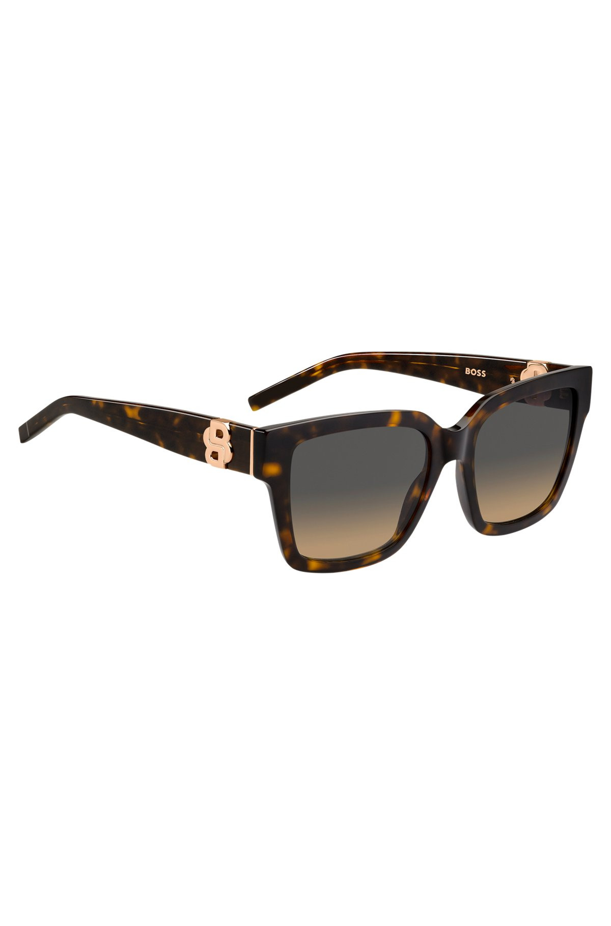 PATTERNED-ACETATE SUNGLASSES WITH DOUBLE B MONOGRAM - 4