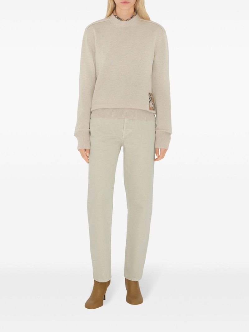 Burberry checked wool jumper outlook