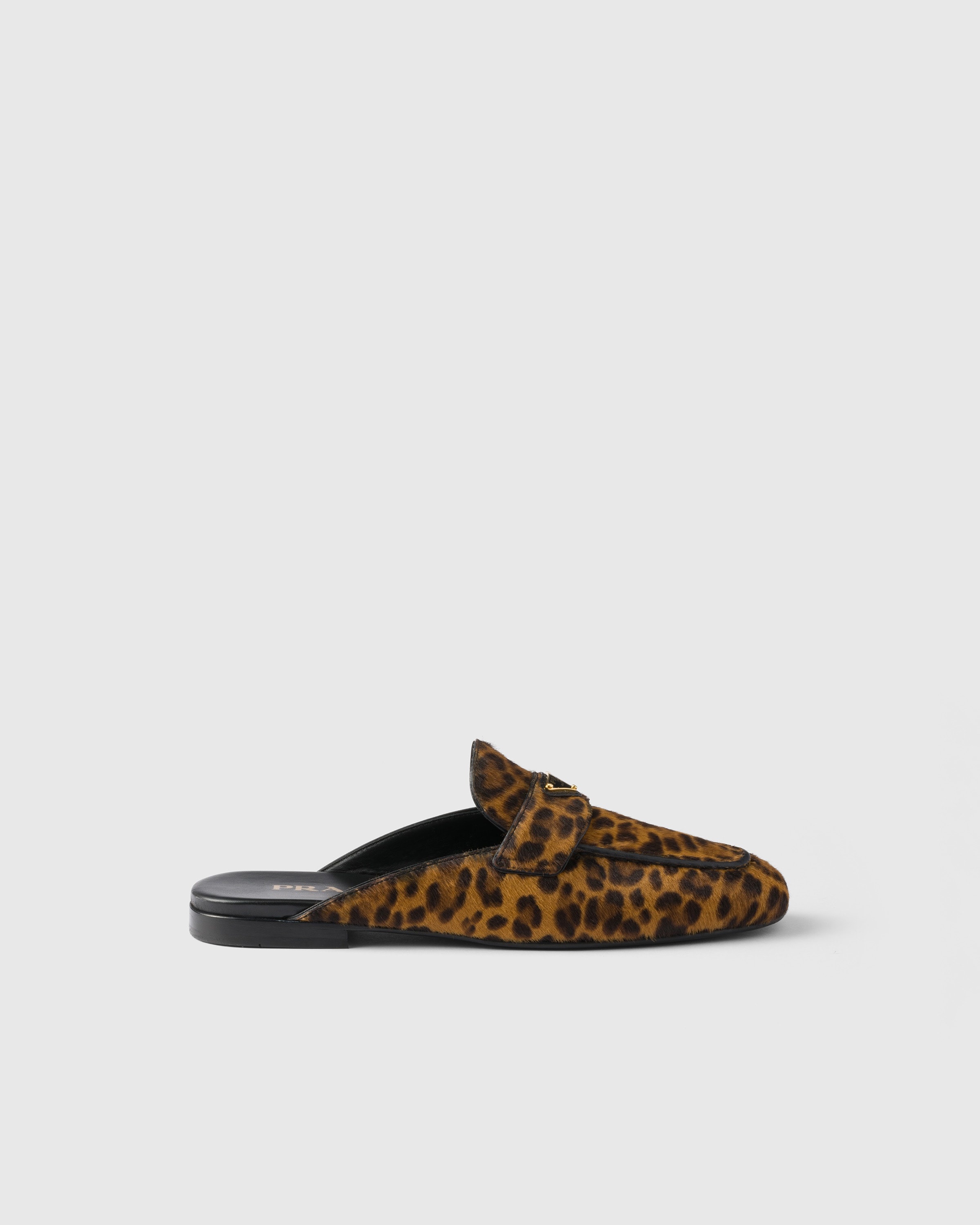 Leopard-print leather mules - 2