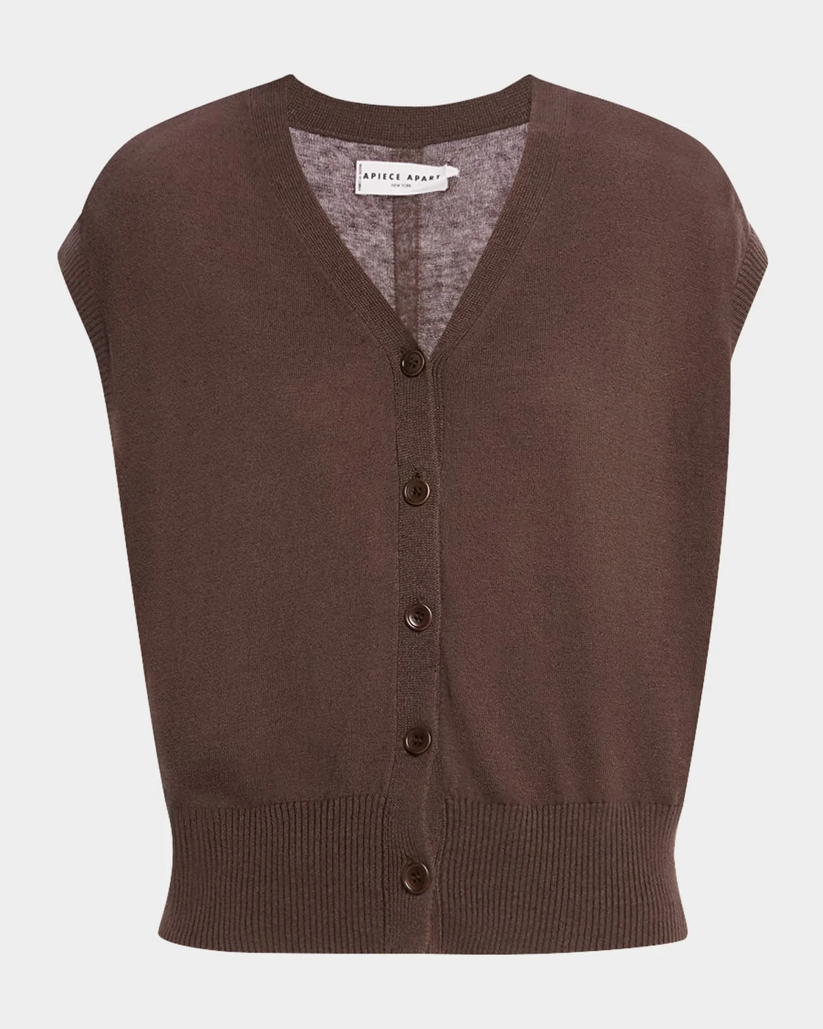 Organic Linen-Cotton Knit Vest - 1