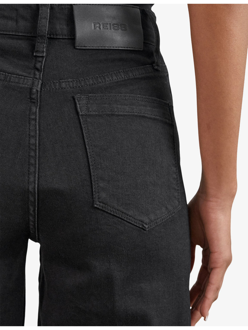 Heather Wide-Leg High-Rise Denim-Blend Jeans 5