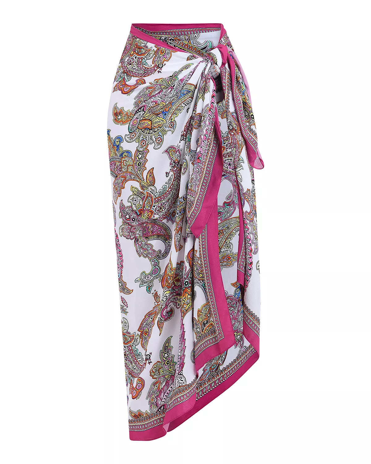 Maribel Bright Paisley Pareo Cover-Up - 7