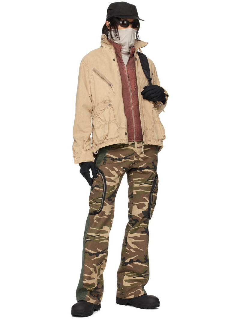 FFFPOSTALSERVICE SSENSE Exclusive Green Camouflage Cargo Pants outlook