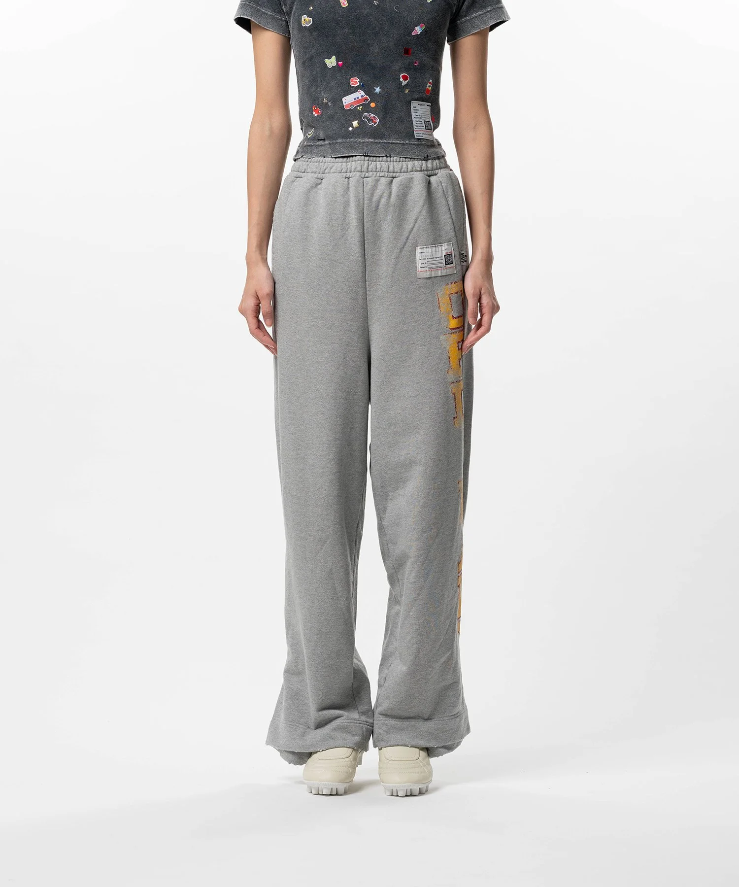 College Print Sweat Pants - 1