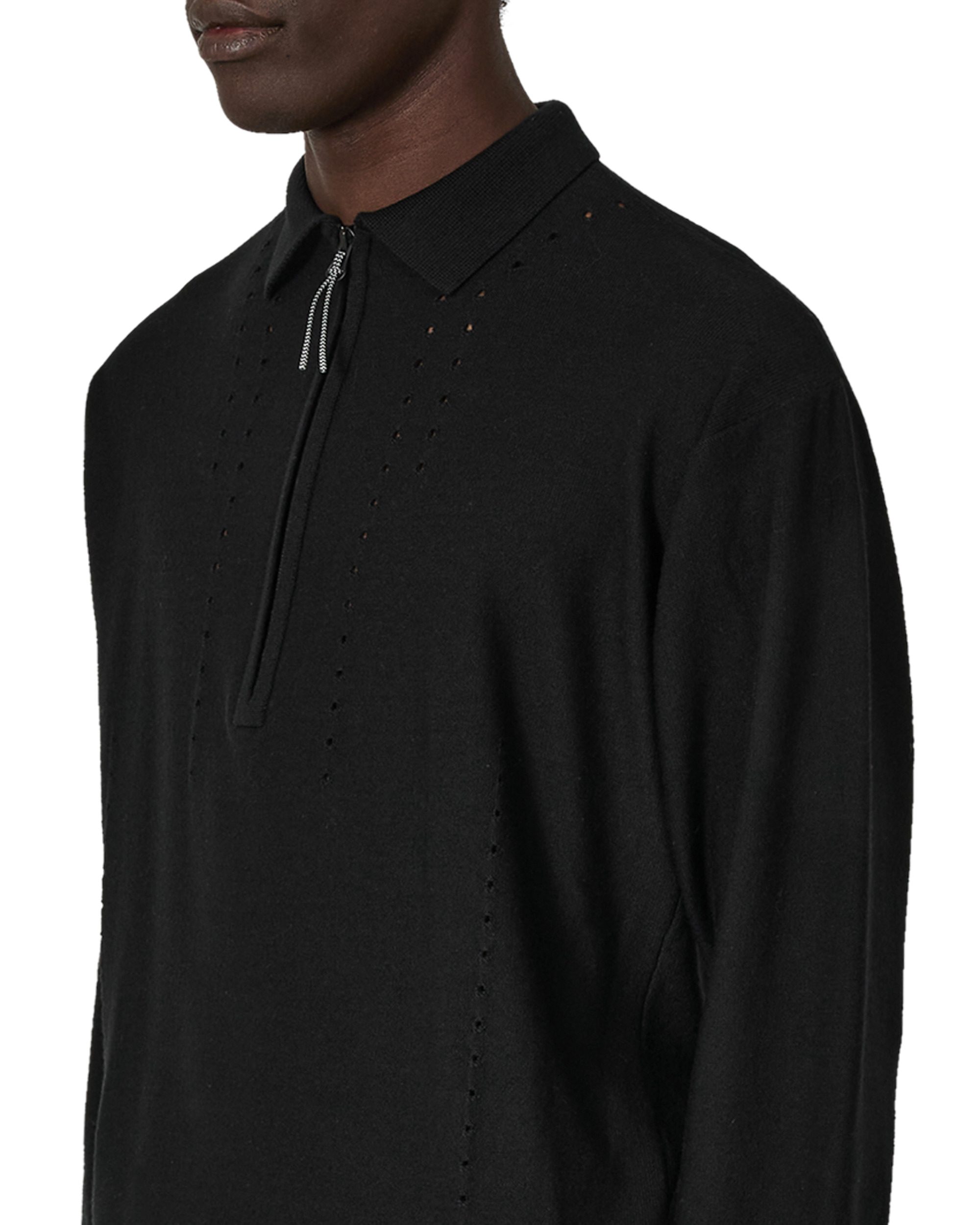 Pinched Wool Knit Polo - 5
