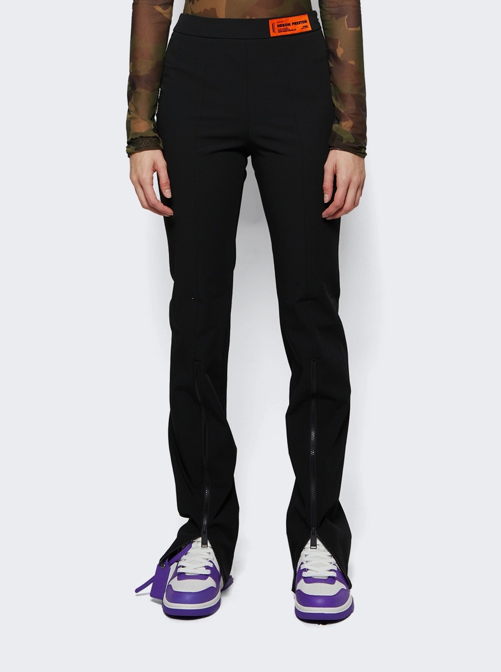 Gabardine Stretch Zip Pants Black - 3