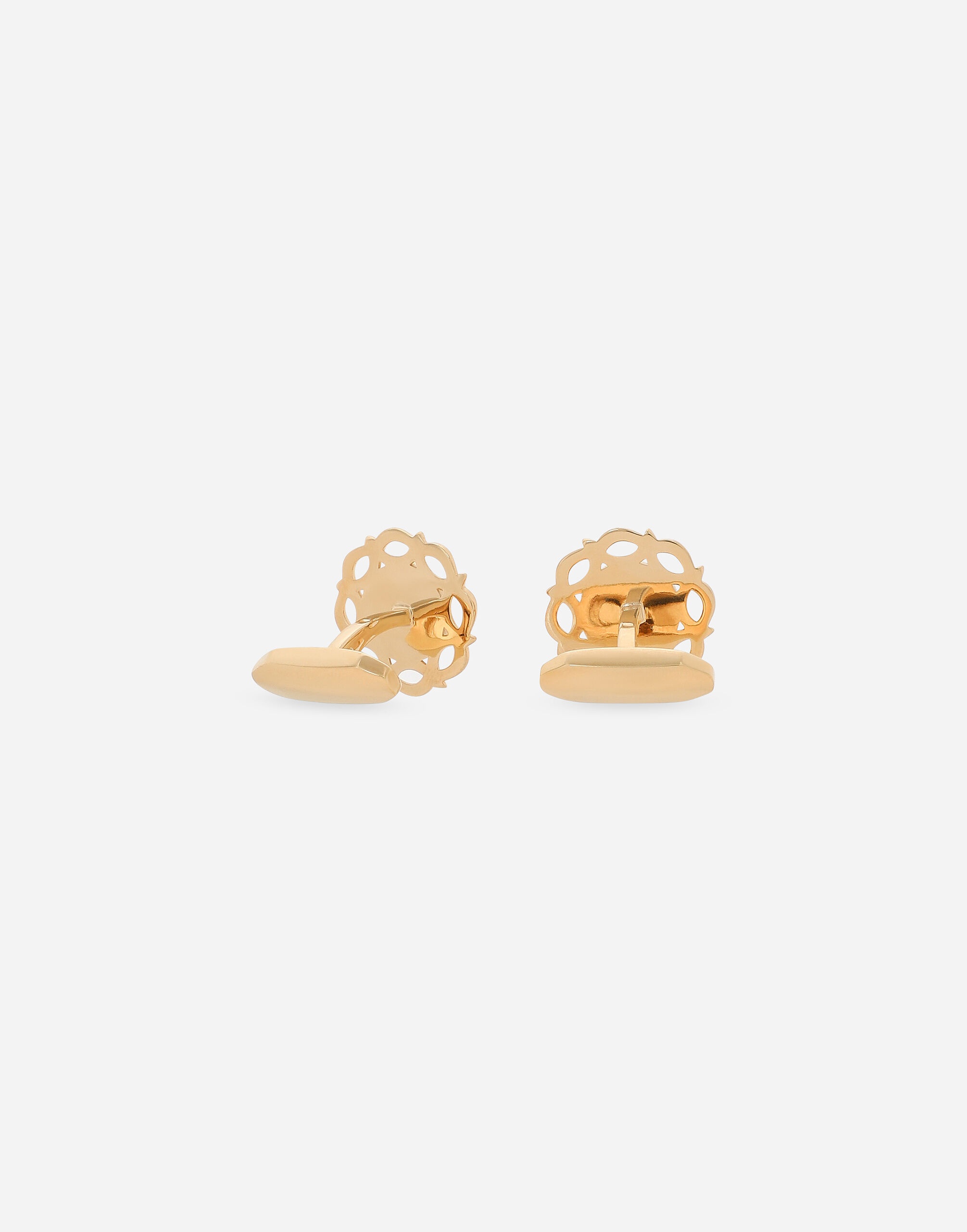 Floral enameled cufflinks - 2