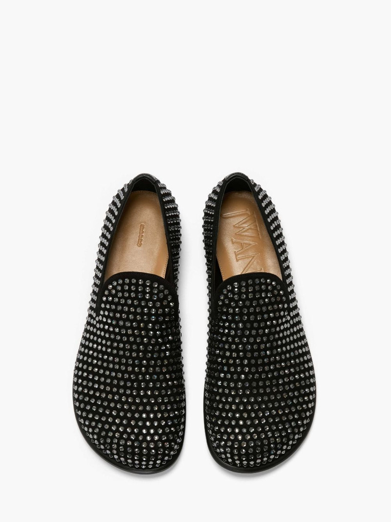 SUEDE MOCCASIN LOAFERS  WITH CRYSTALS 4