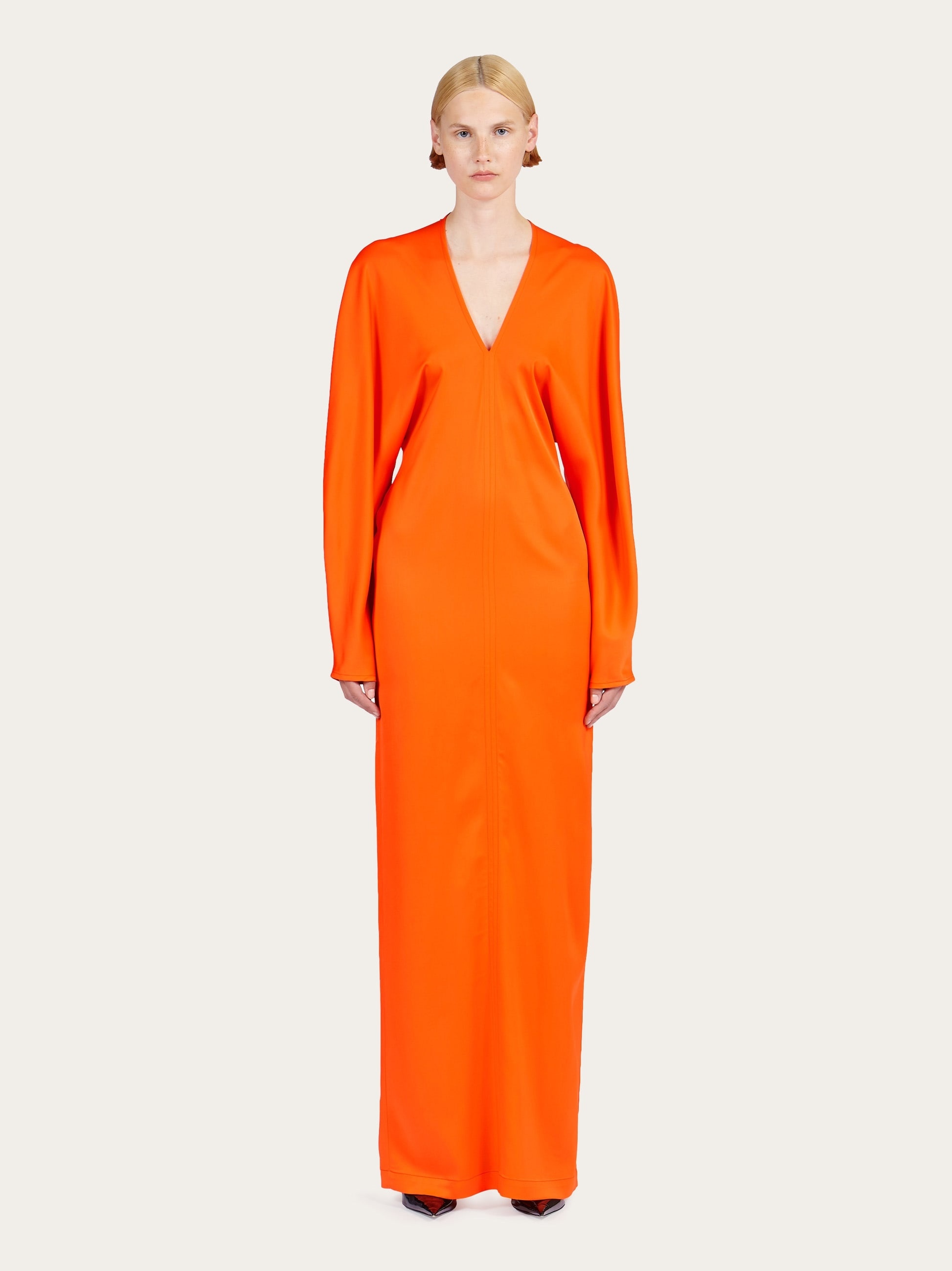 【送料&関税込】Ferragamo Kimono Long Sleeve Dress FERRAGAMO Long dress with kimono sleeves | REVERSIBLE