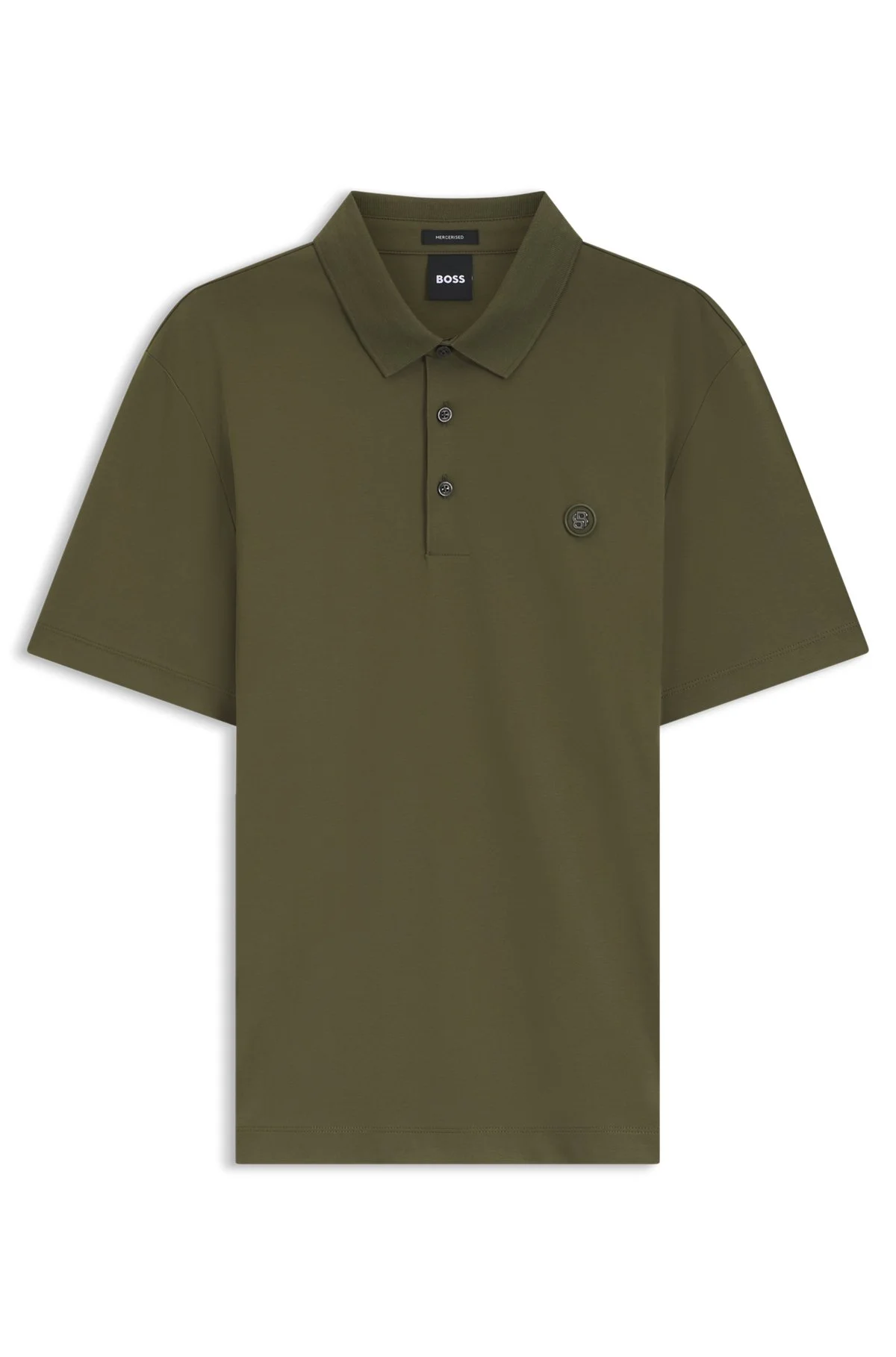 MERCERIZED-COTTON POLO SHIRT WITH DOUBLE B MONOGRAM - 1