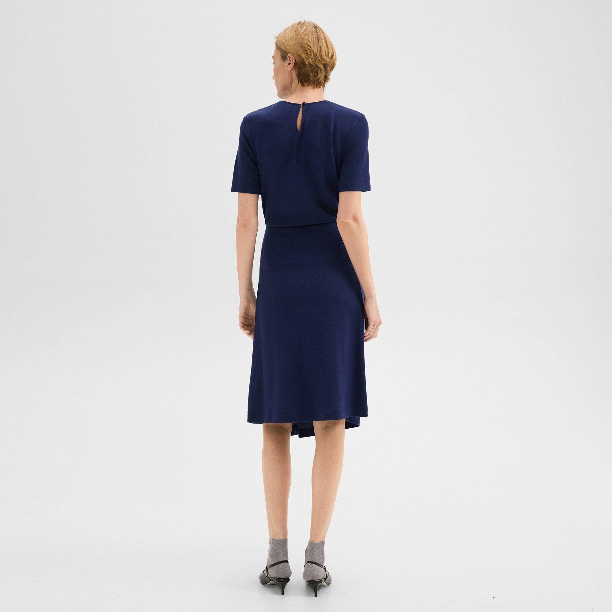 Twisted Midi Skirt in Viscose-Wool - 4