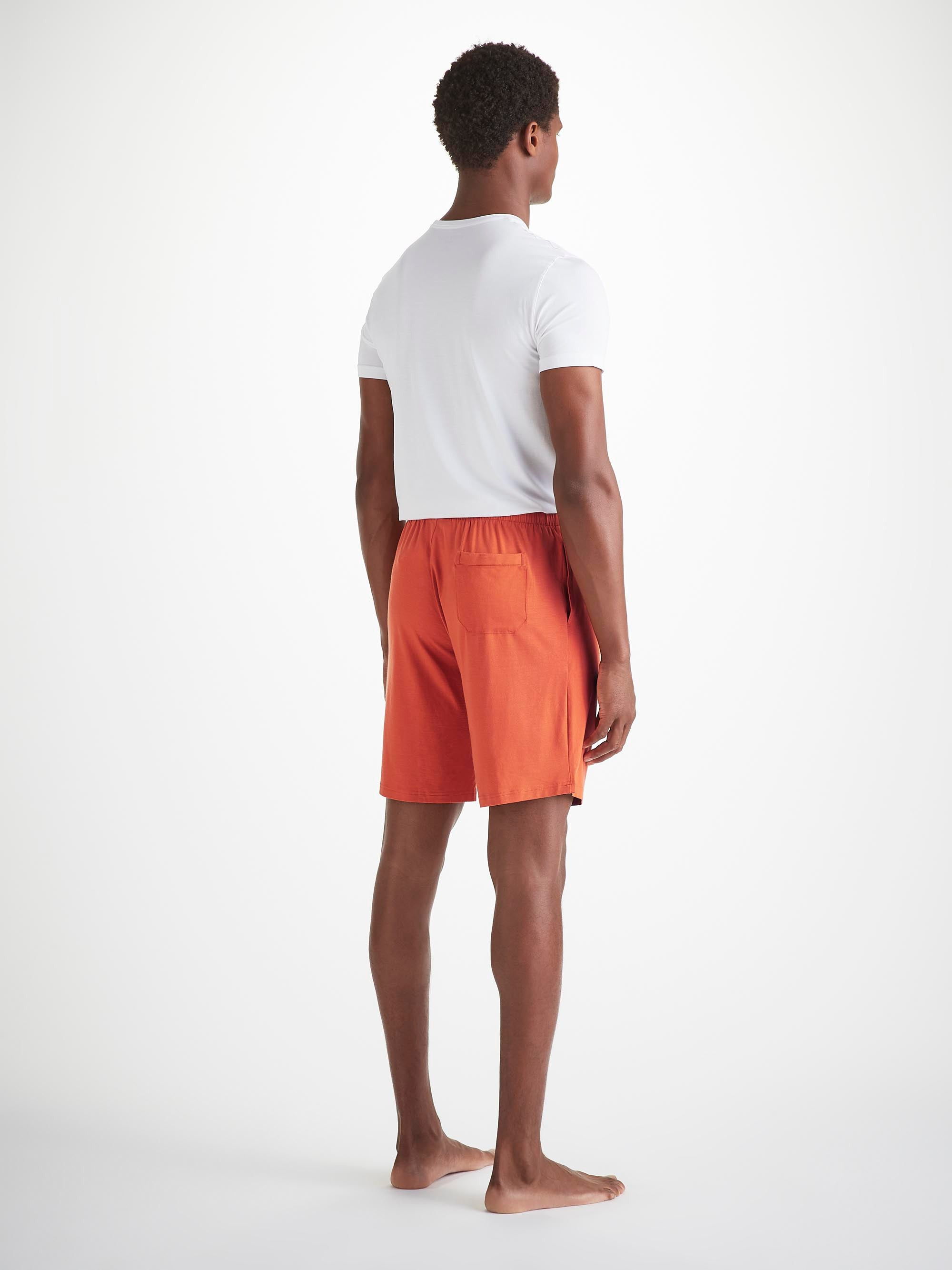 Men's Lounge Shorts Basel Micro Modal Stretch Spiced Orange - 4