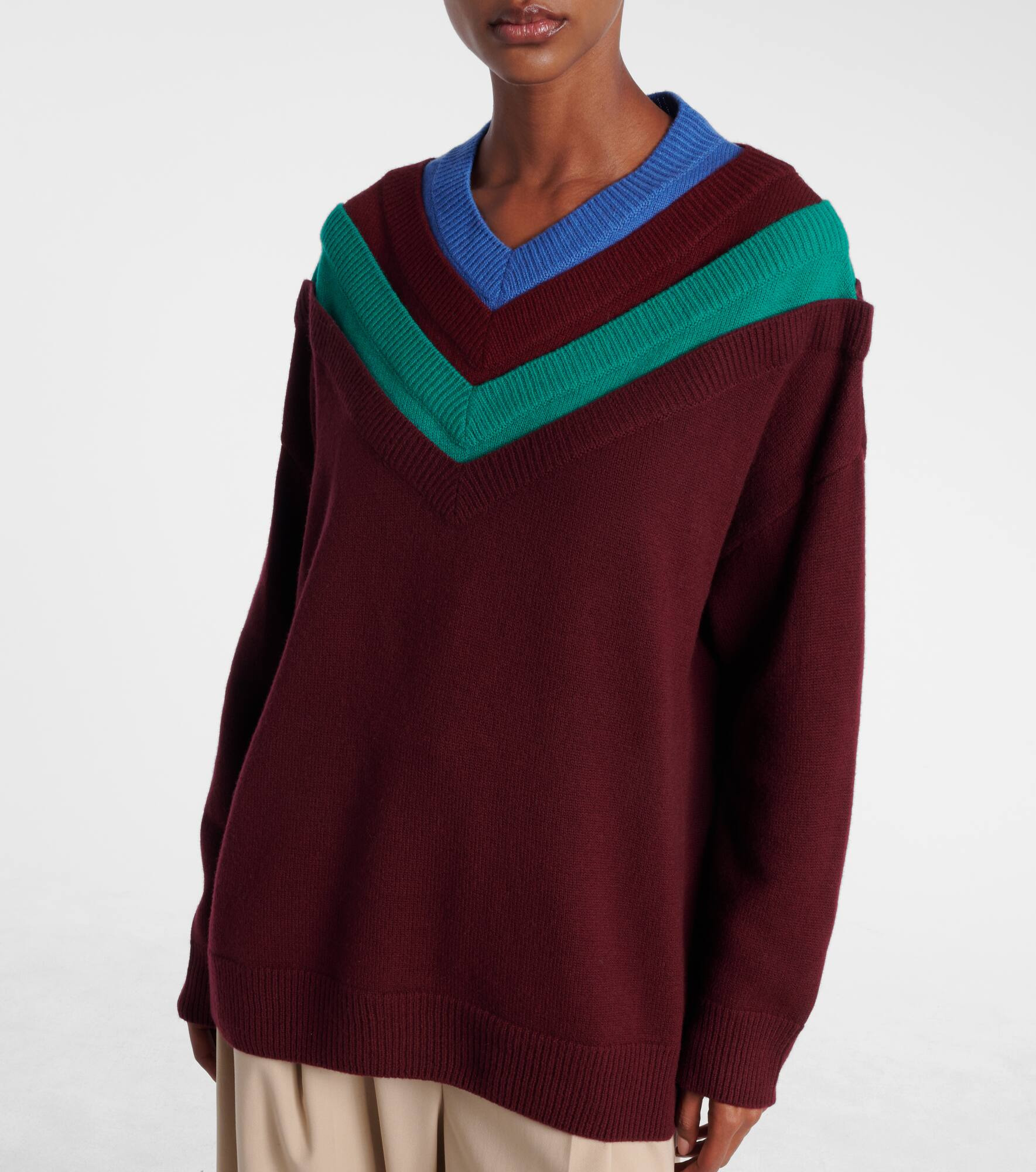 Layered wool sweater - 6
