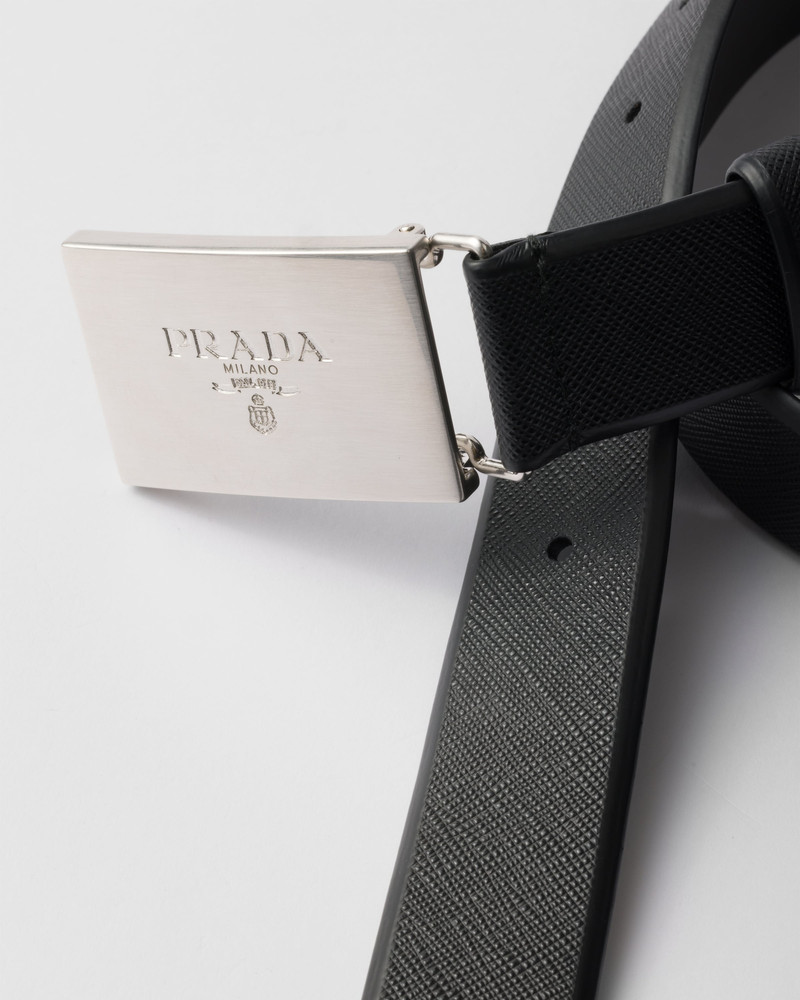 Saffiano leather belt 3