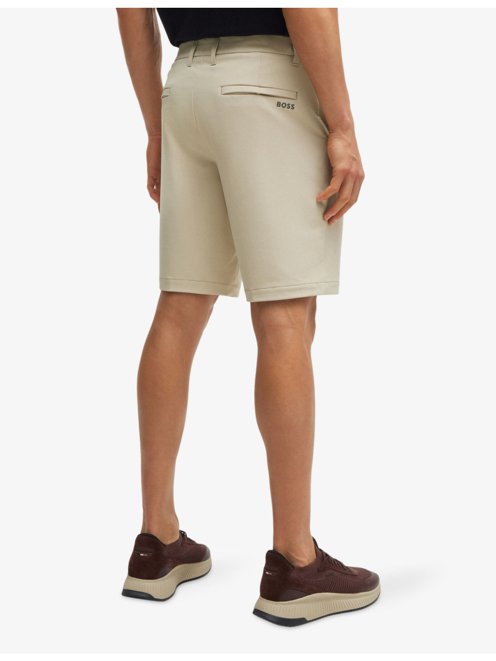 Logo-print slim-fit stretch-woven shorts - 4