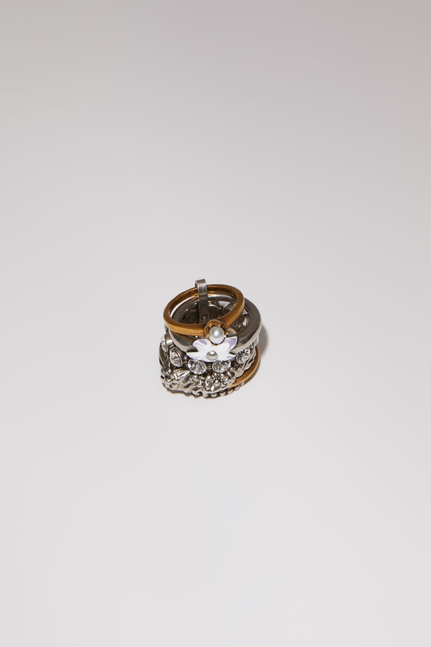 Stacking rings - Antique silver/antique gold - 1