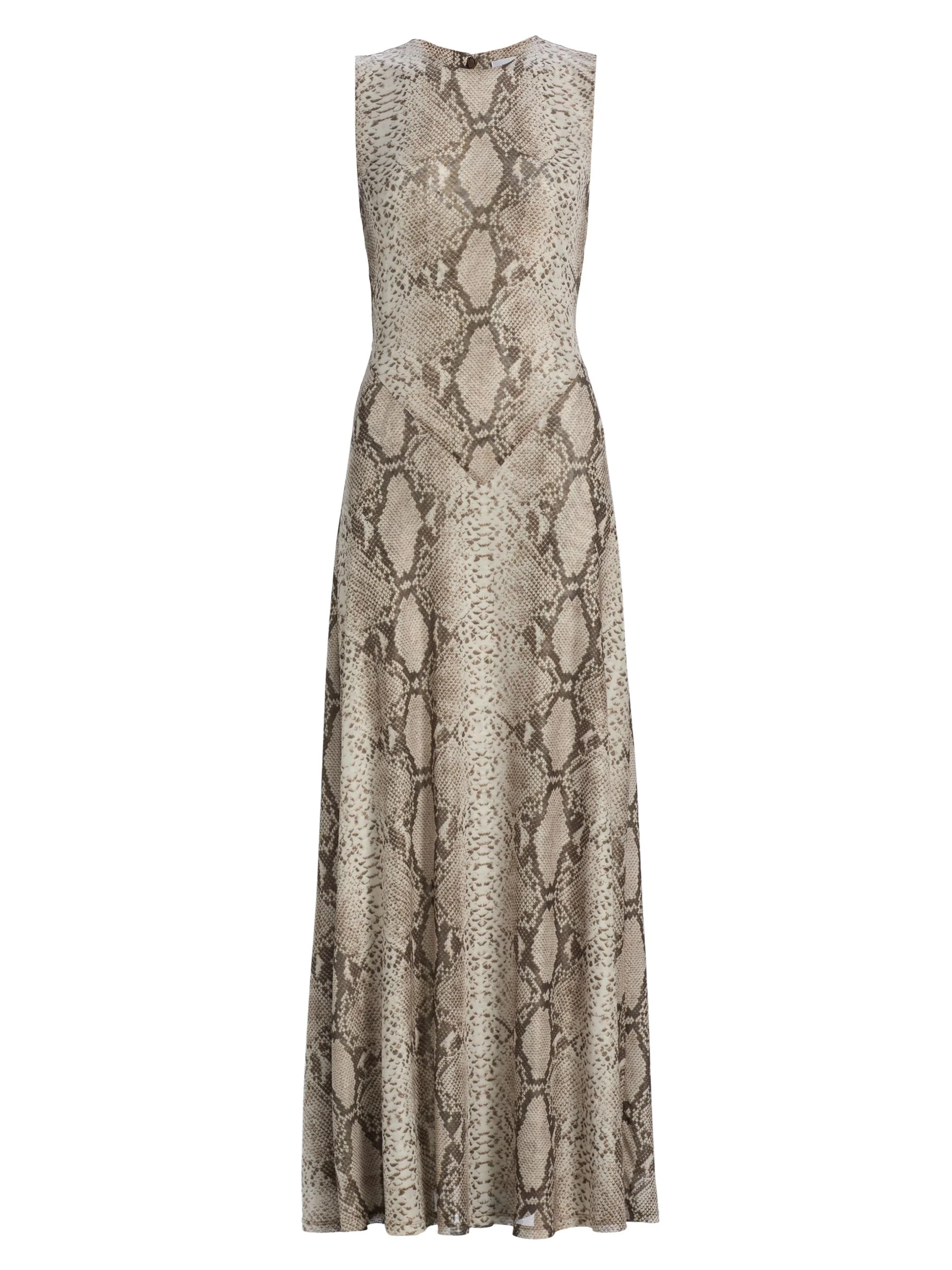 Women's Uzina Snake Print Sleeveless Maxi Dress - Snake Print Natural Multi - 1
