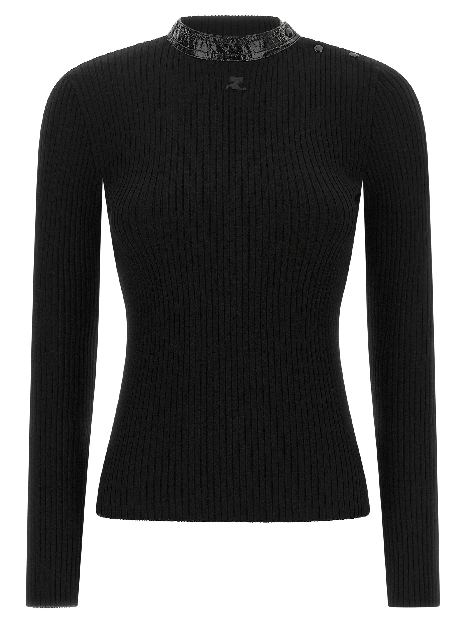 Courreges Women Vinyl Collar Sweater - 1